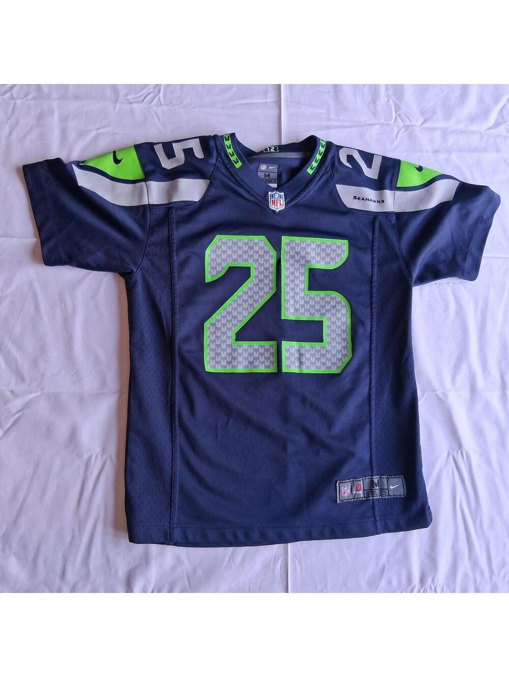 SEATTLE SEAHAWKS #25 RICHARD SHERMAN NIKE NFL JERSEY WOMEN SIZE M